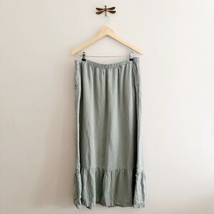 Calypso St. Barth Sage Green Line Blend Maxi Skirt women’s XL